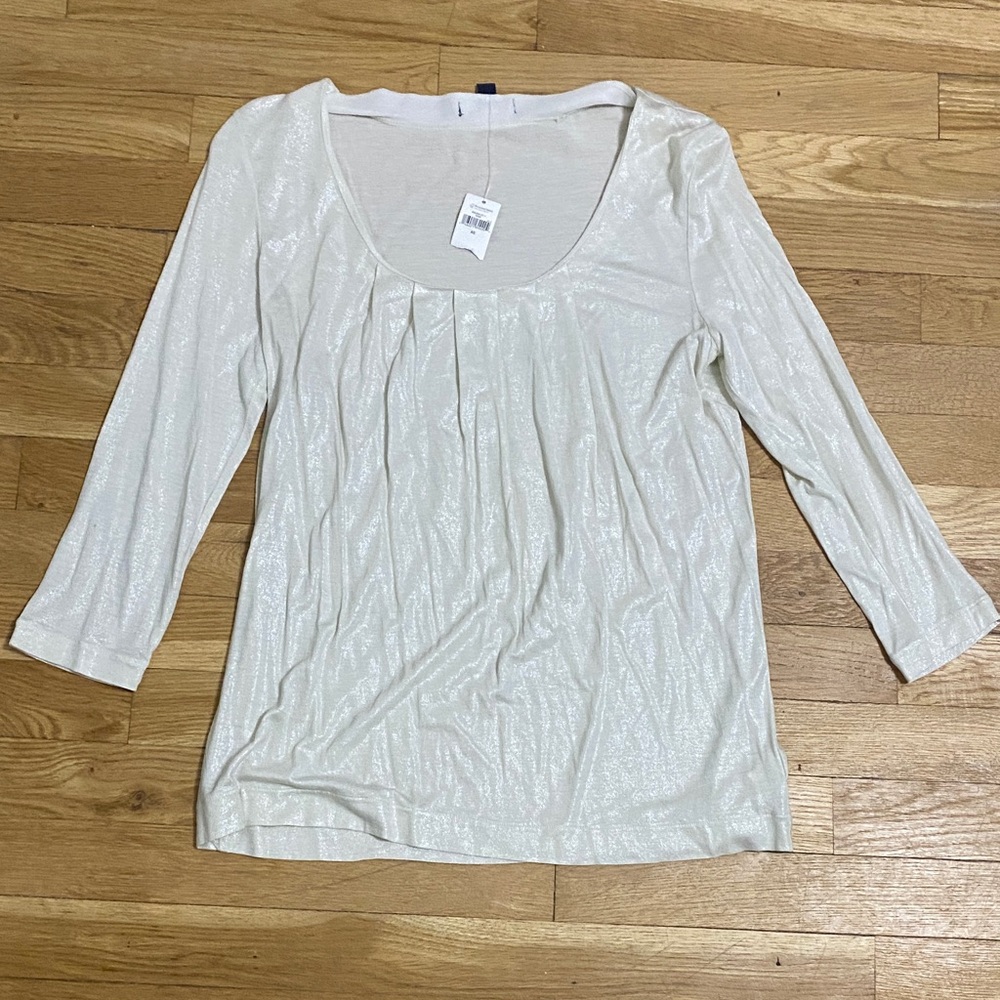 NWT Shimmery light beige top